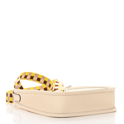 Hermes Taurillon Clemence Maxi Quadrille Evelyne TPM Nata Citron Rouge H Mauve Sylvestre 4 of 11
