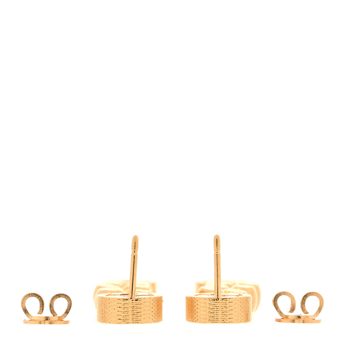 Metal Double Interlocking G Chain Drop Earrings Gold