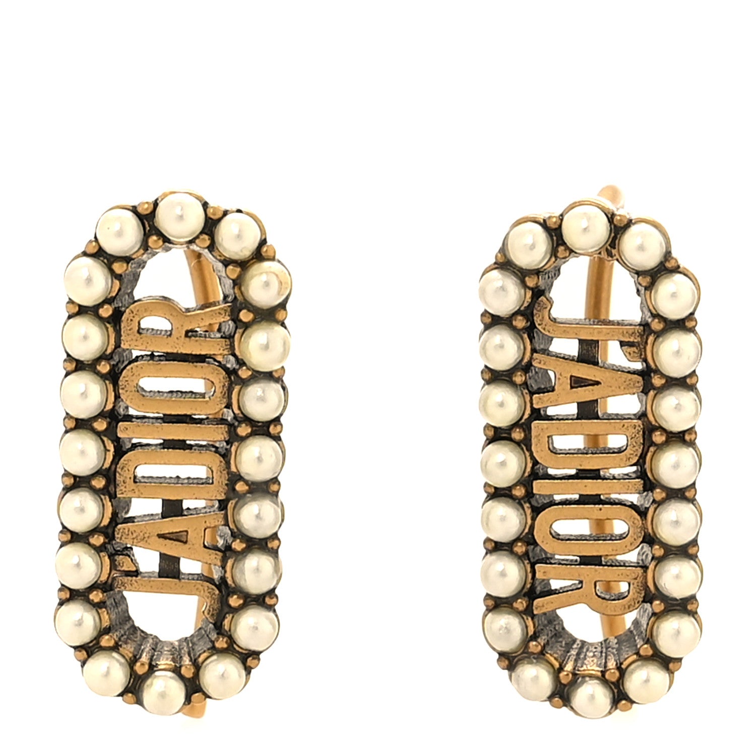 Christian Dior Pearl J'Adior Earrings Aged Gold 1 of 5