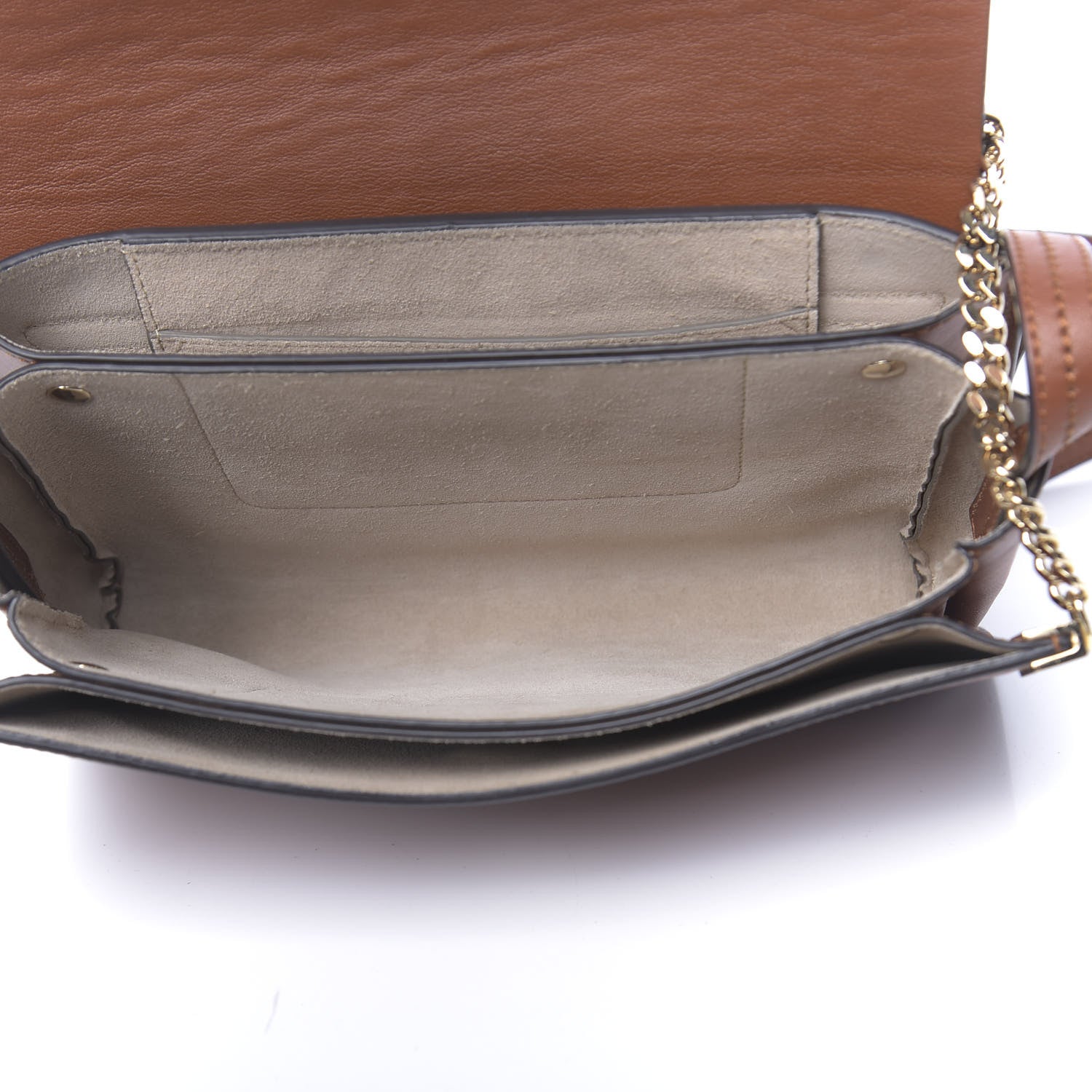 Chloe Suede Calfskin Small Faye Shoulder Bag Tobacco 5 of 12
