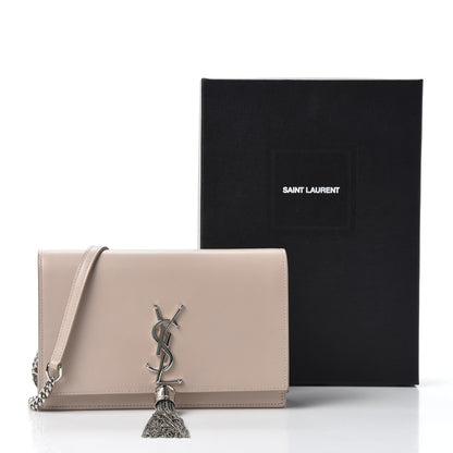 Saint Laurent Smooth Calfskin Classic Monogram Kate Tassel Chain Wallet Marble Pink 9 of 9