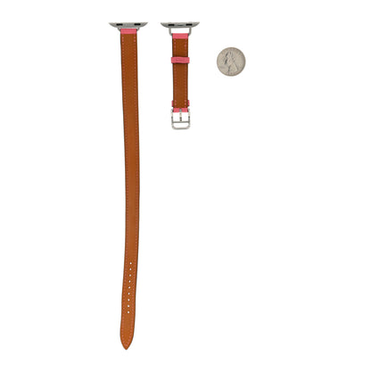 Hermes Swift 30mm Apple Watch Double Tour Band Rose Azalee 2 of 6