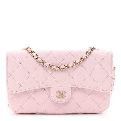 Chanel Caviar Quilted Flap Phone Holder With Chain Light Pink 1 of 13
