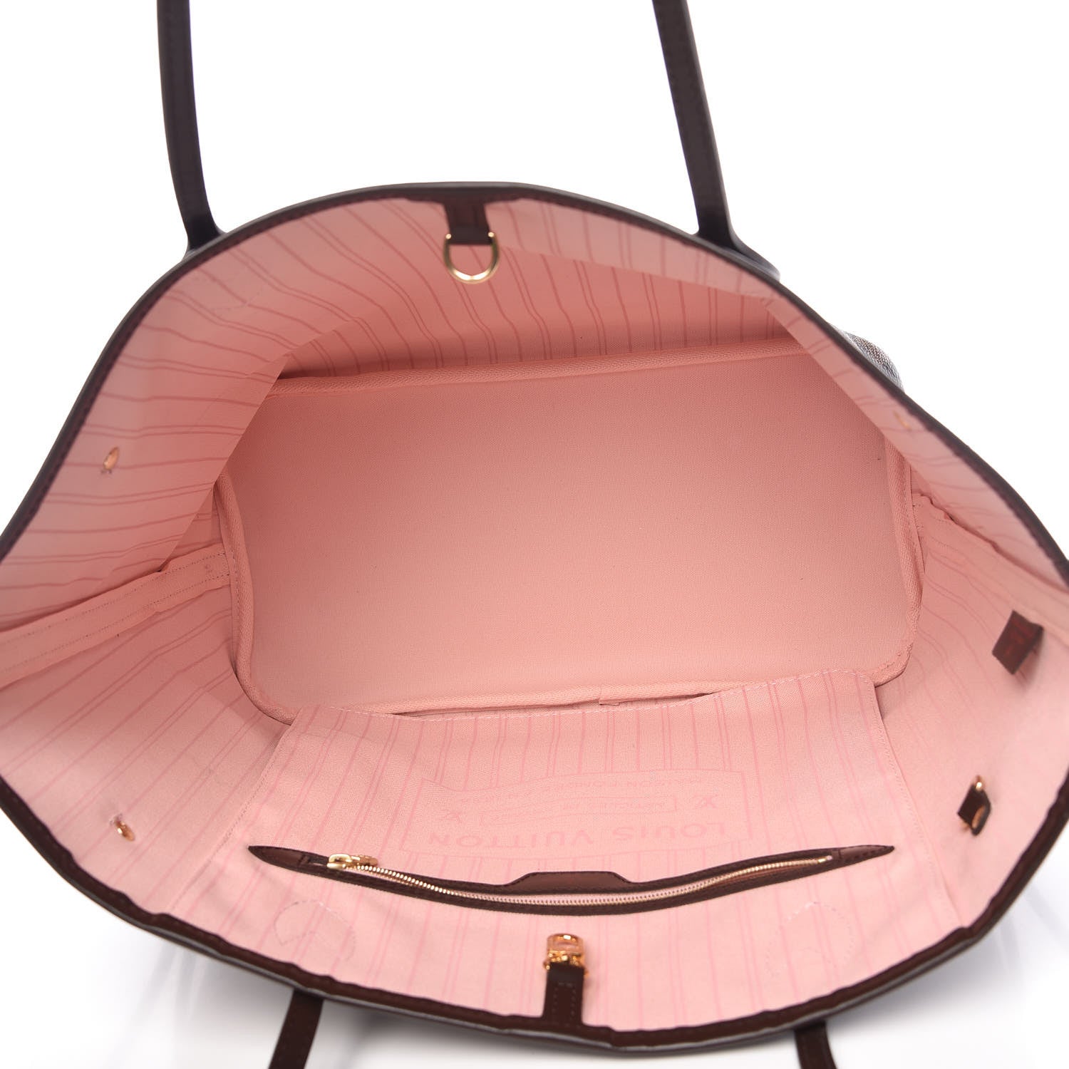 Louis Vuitton Damier Ebene Neo Neverfull MM Rose Ballerine 8 of 15