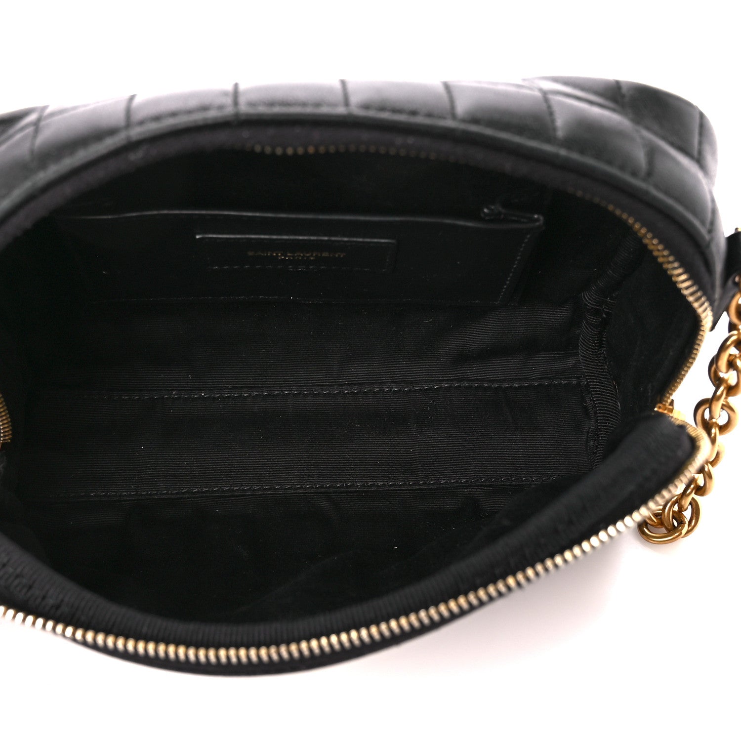 Saint Laurent Lambskin Carre Quilted Cassandre Mini Camera Bag Black 5 of 11