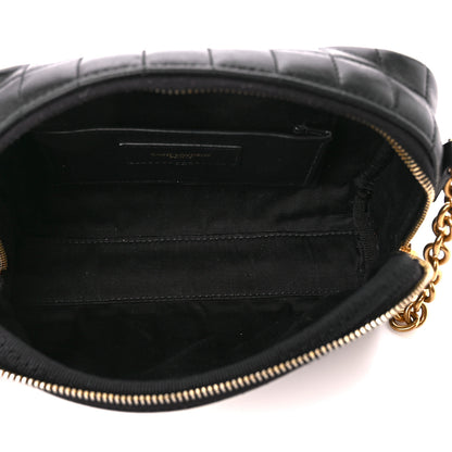 Saint Laurent Lambskin Carre Quilted Cassandre Mini Camera Bag Black 5 of 11