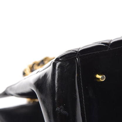 Chanel Glazed Calfskin Quilted Tote Black 15 of 19