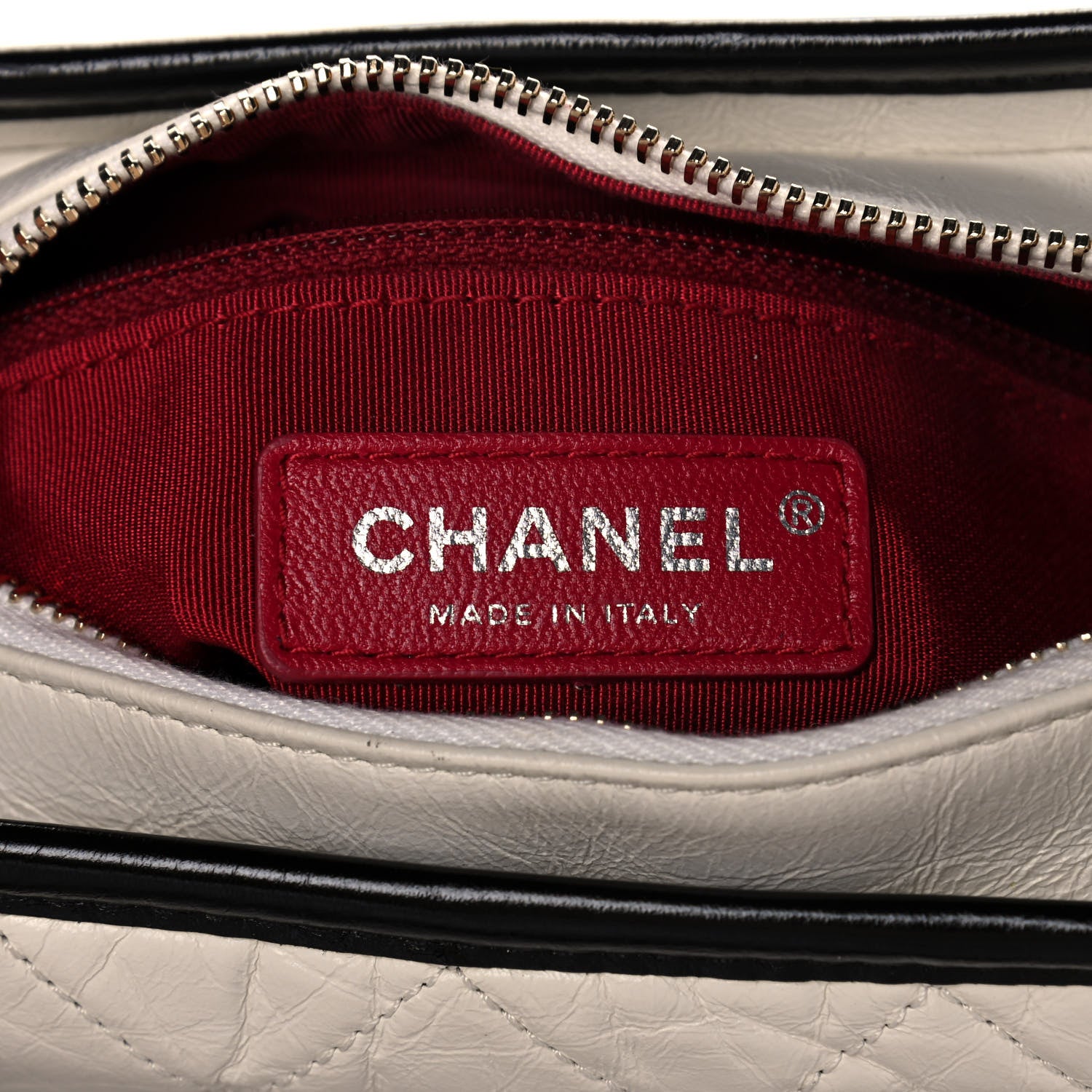 Chanel Aged Calfskin Quilted Small Gabrielle Hobo Black White 6 of 11