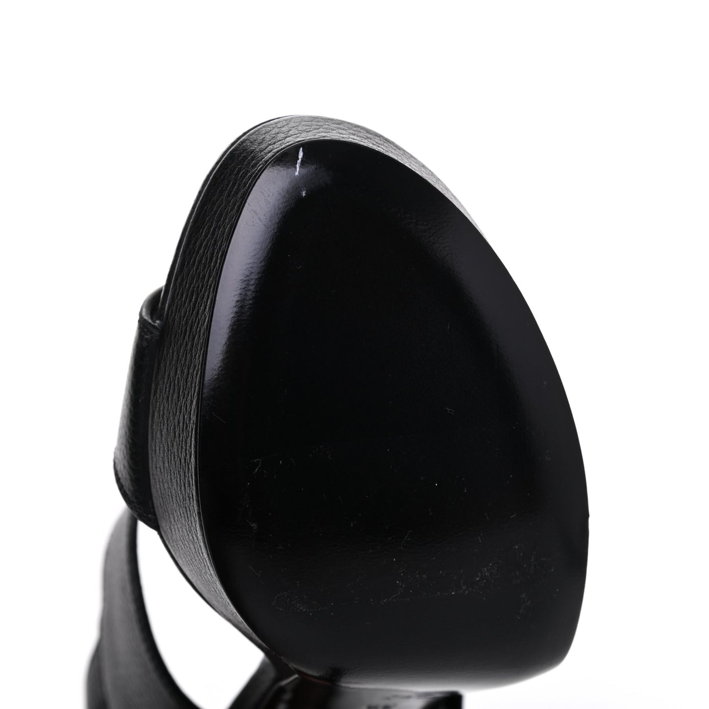Grained Calfskin Horizon Platform Sandals 39 Black
