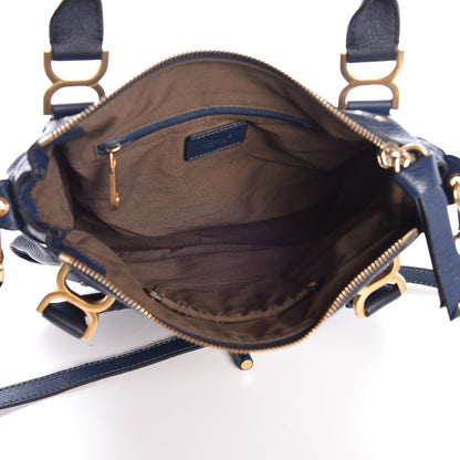 Chloe Calfskin Small Marcie Satchel Royal Navy 6 of 8