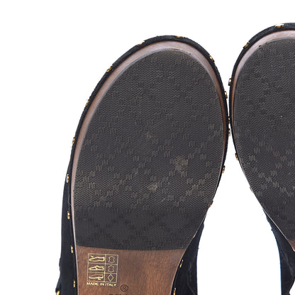 Gucci Suede Horsebit Amstel Slingback Clogs 38.5 Black 12 of 17