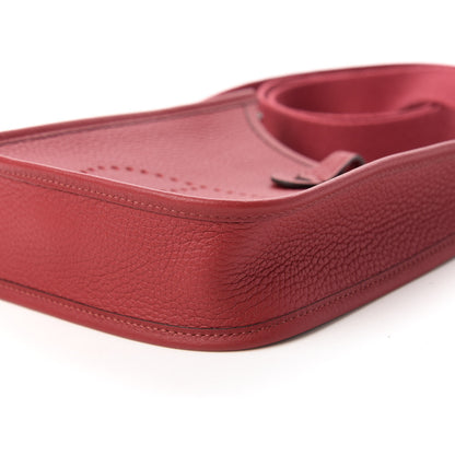 Hermes Taurillon Clemence Evelyne TPM Rouge Grenat 7 of 10