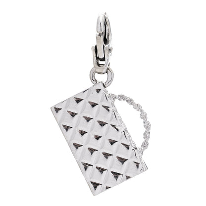 Chanel 18K White Gold Classic Flap Charm 2 of 4