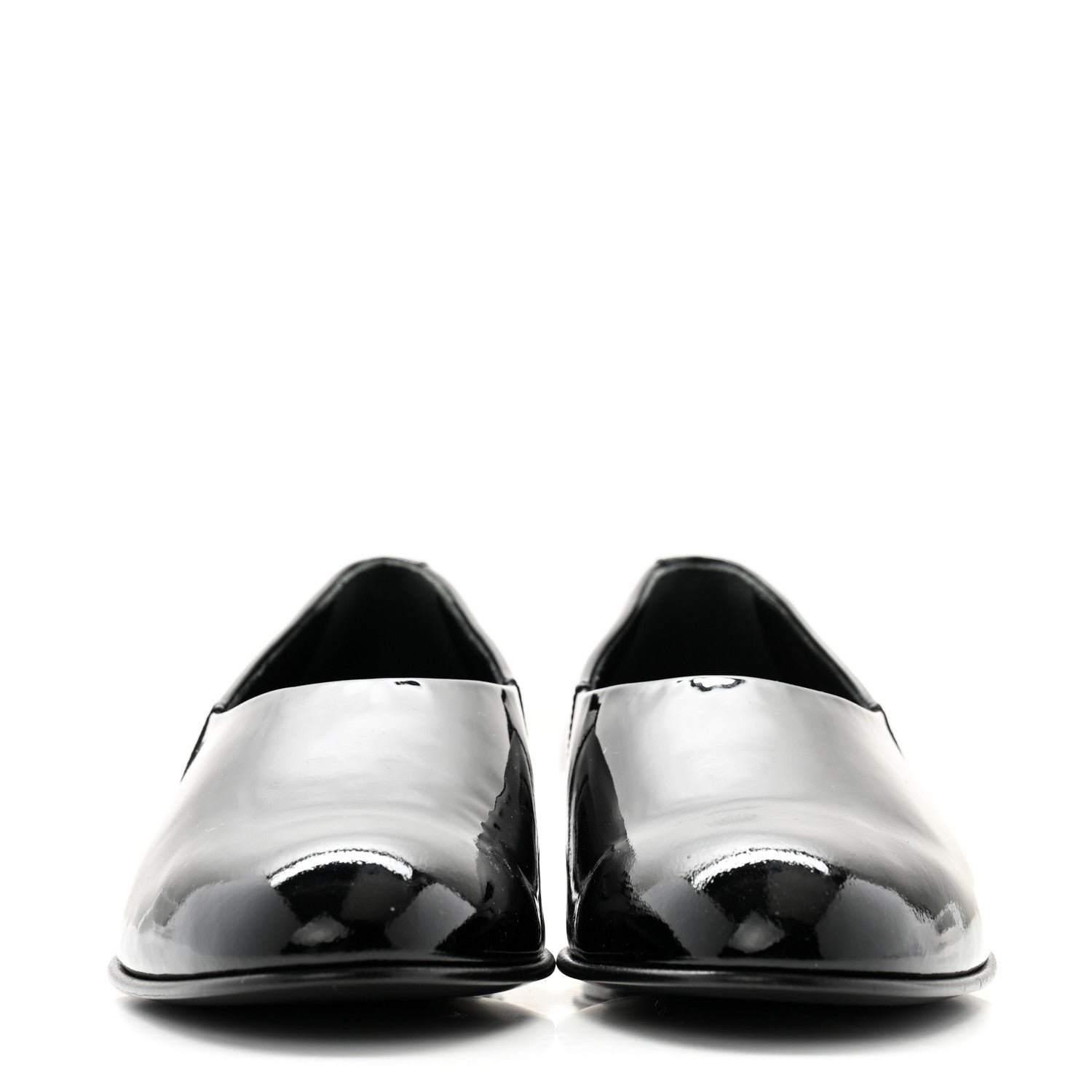 Chanel Patent Calfskin Moccasin Loafers 36.5 Black 2 of 8