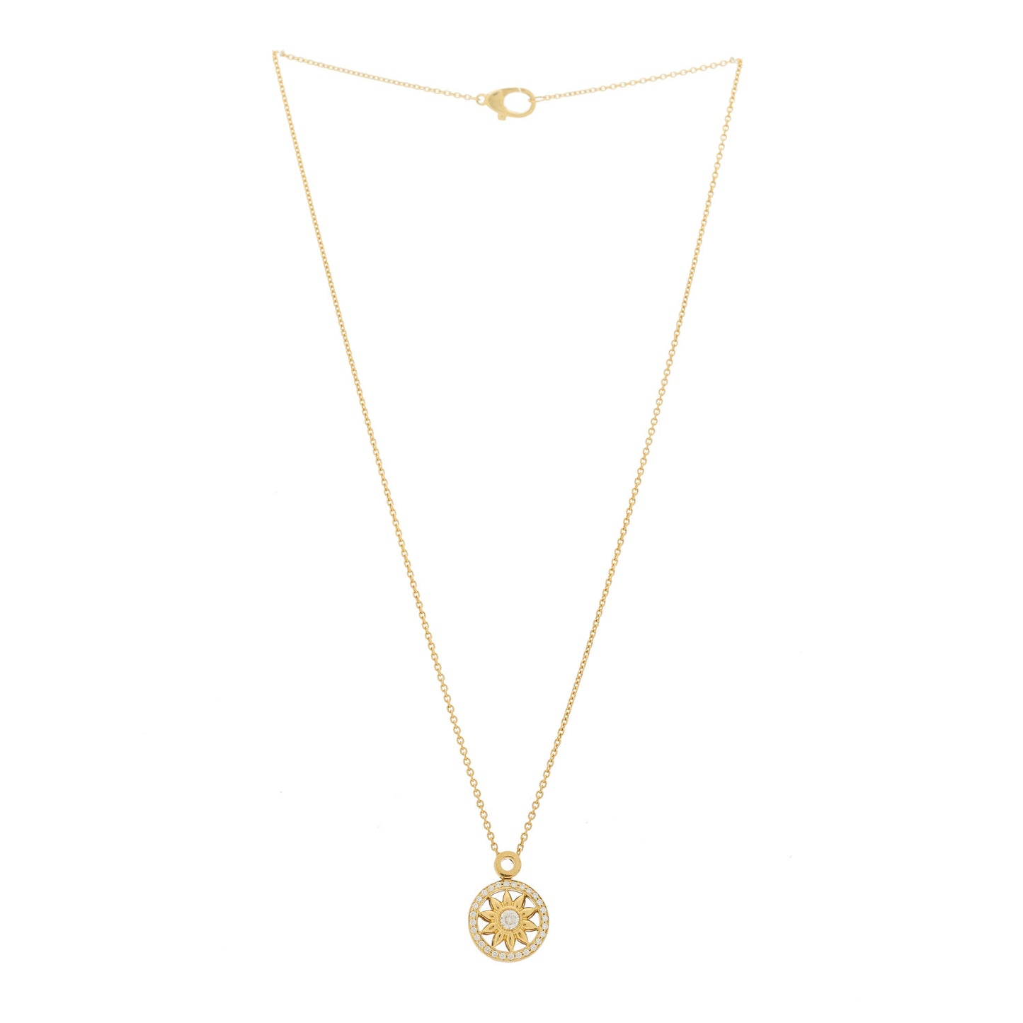 18K Yellow Gold Diamond Winston Gates Pendant Necklace
