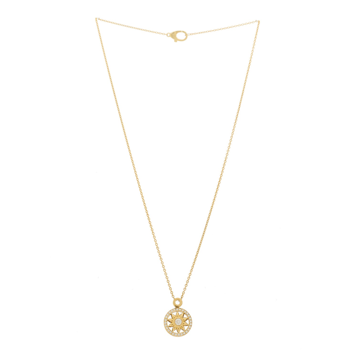 Harry Winston 18K Yellow Gold Diamond Winston Gates Pendant Necklace 3 of 6