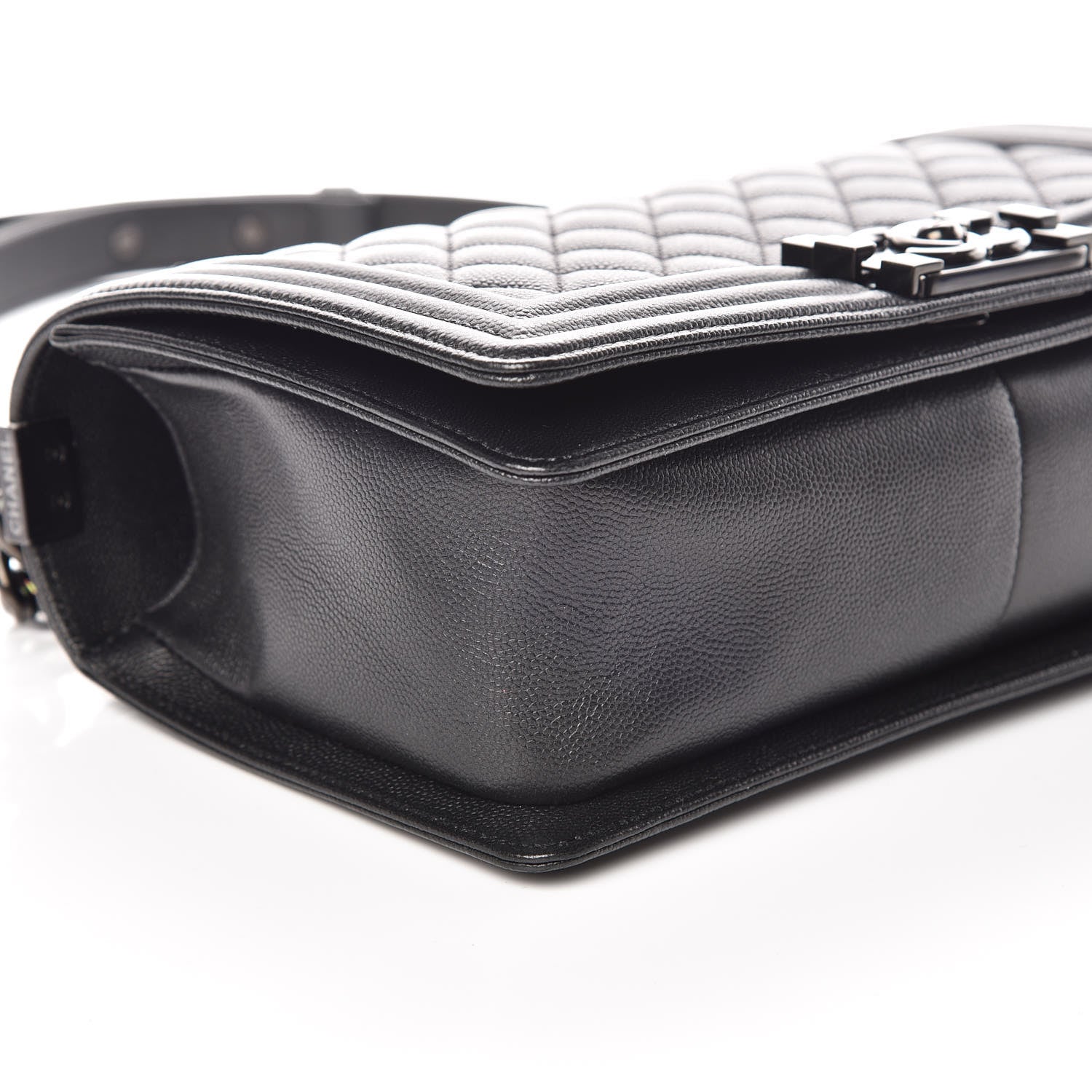 Chanel Caviar Quilted Medium Boy Flap So Black 8 of 9