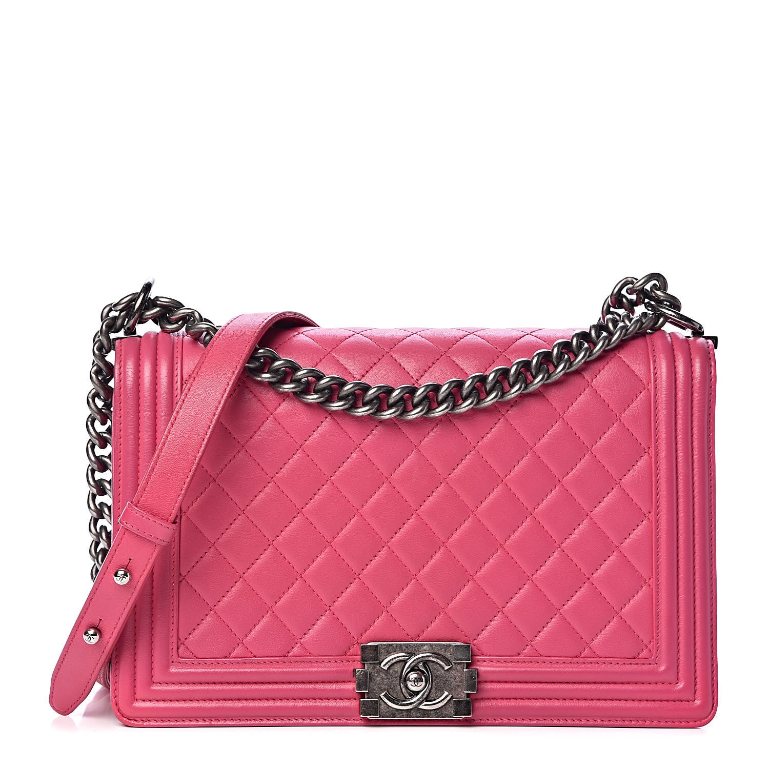 Chanel Lambskin Quilted New Medium Boy Flap Pink 1 of 16