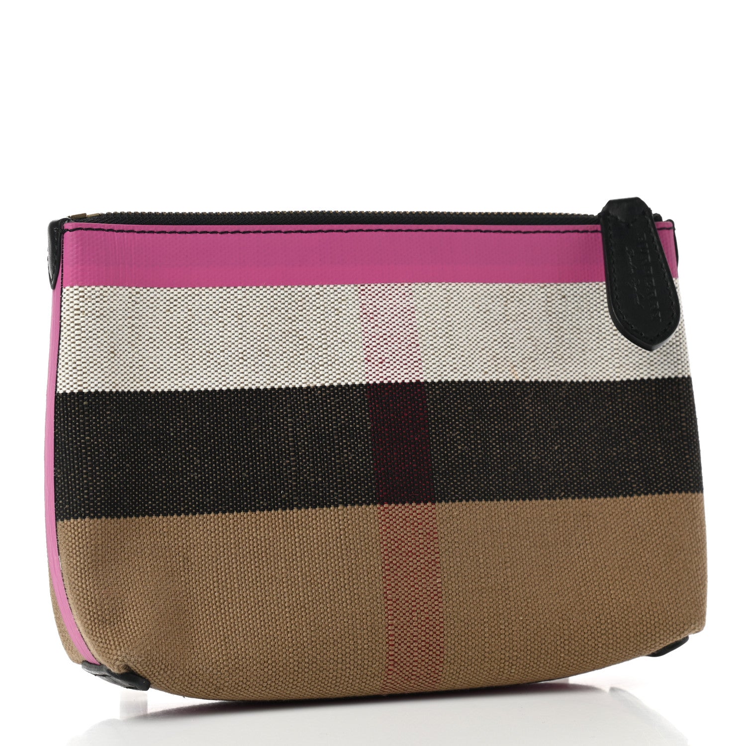 Burberry House Check Medium Duncan Pouch Black Pink 3 of 7