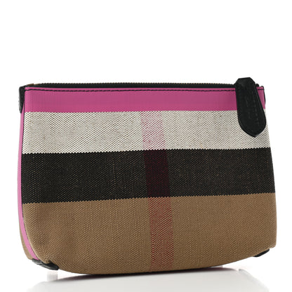 Burberry House Check Medium Duncan Pouch Black Pink 3 of 7