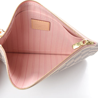 Louis Vuitton Damier Azur Neverfull MM GM Pochette Rose Ballerine 5 of 7