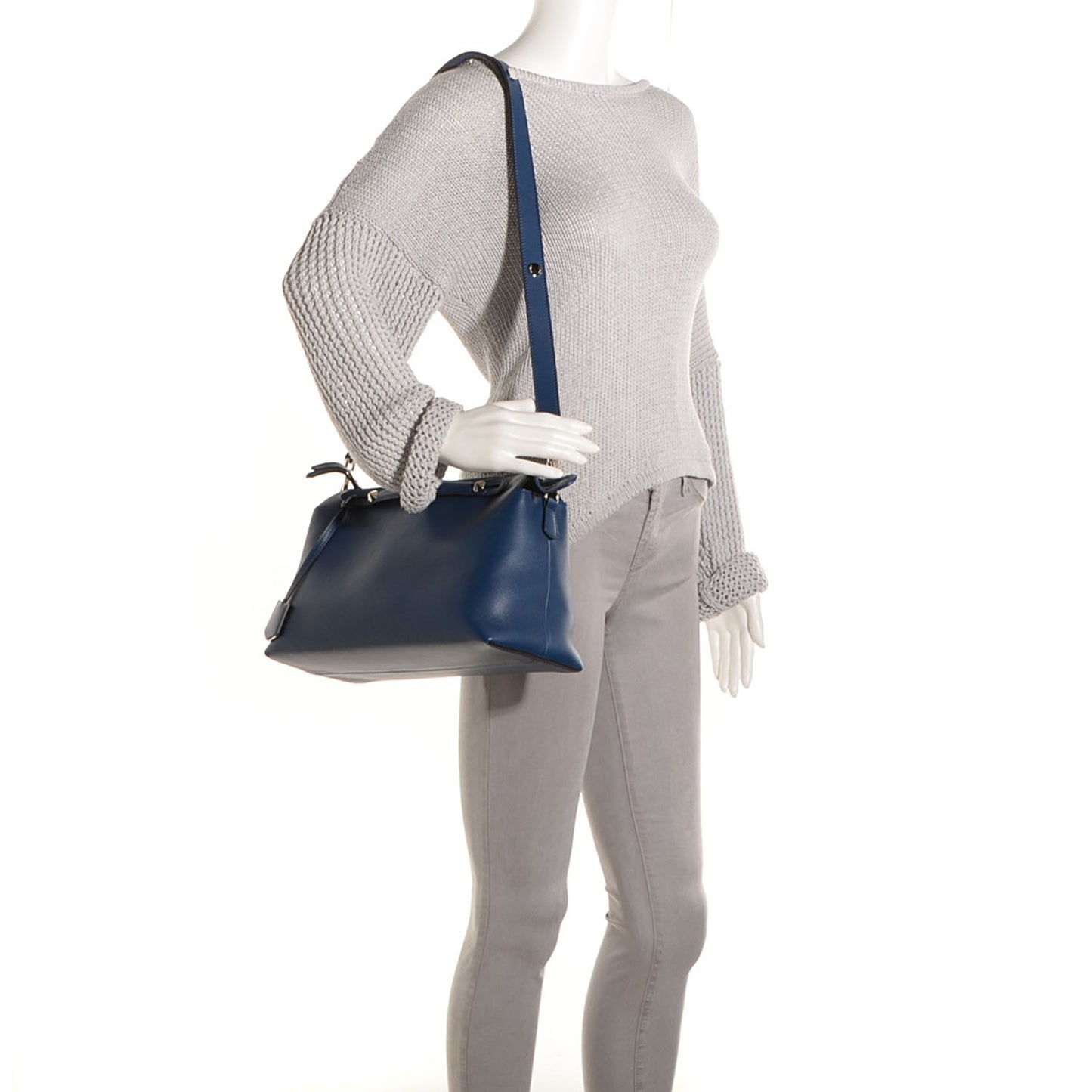 Vitello Dolce Marmol Large By The Way Boston Bag Blue