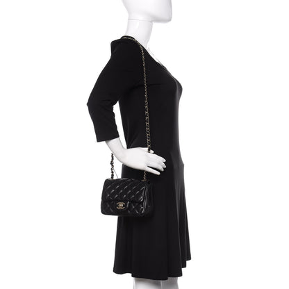 Chanel Lambskin Quilted Mini Square Flap Black 2 of 10