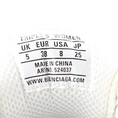 Balenciaga Fabric Mesh Womens Triple S Sneakers 38 Grey Red White 8 of 11