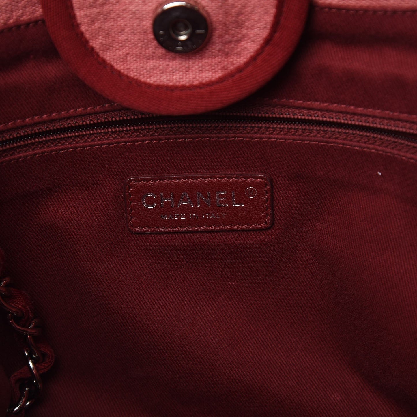 Canvas Large Deauville Tote Red
