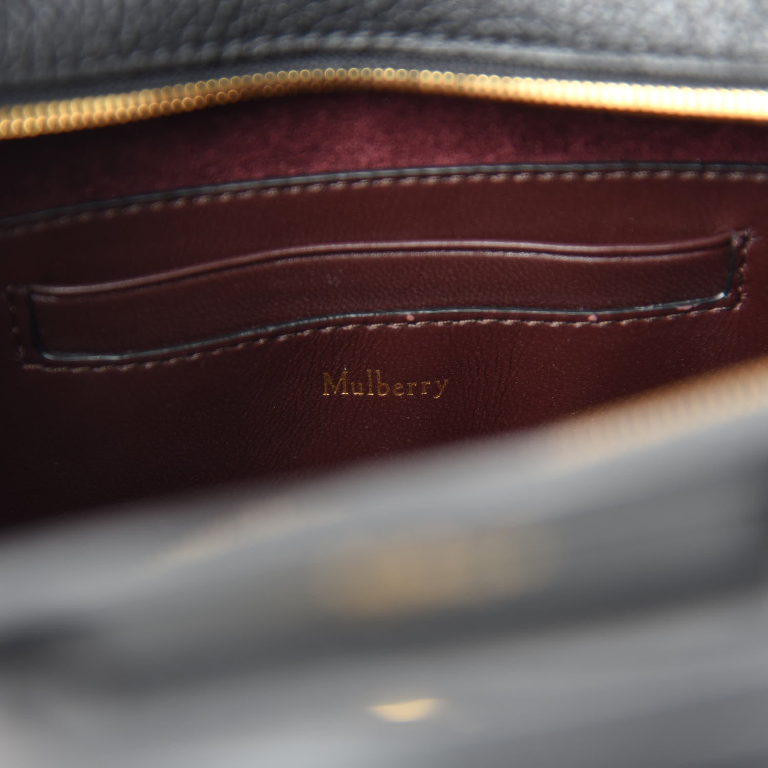 Mulberry Small Classic Grain Micro Bayswater Zip Tote Black 8 of 9