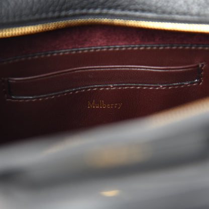 Mulberry Small Classic Grain Micro Bayswater Zip Tote Black 8 of 9