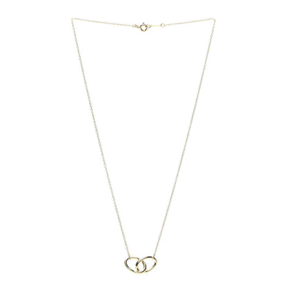 Tiffany 18K Yellow Gold Elsa Peretti Interlocking Ovals Pendant Necklace 3 of 5