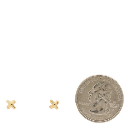 Tiffany 18K Yellow Gold Mini Stitch X Stud Earrings 2 of 5