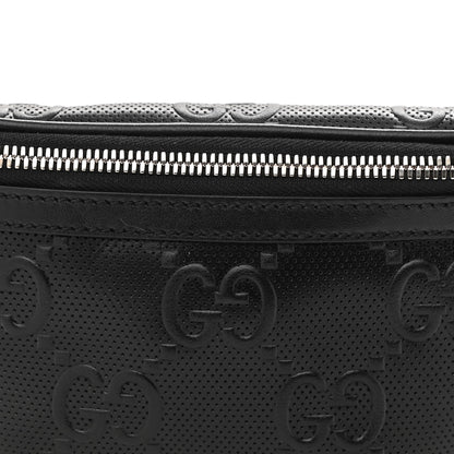 Gucci Calfskin GG Tennis Embossed Belt Bag Black 8 of 10