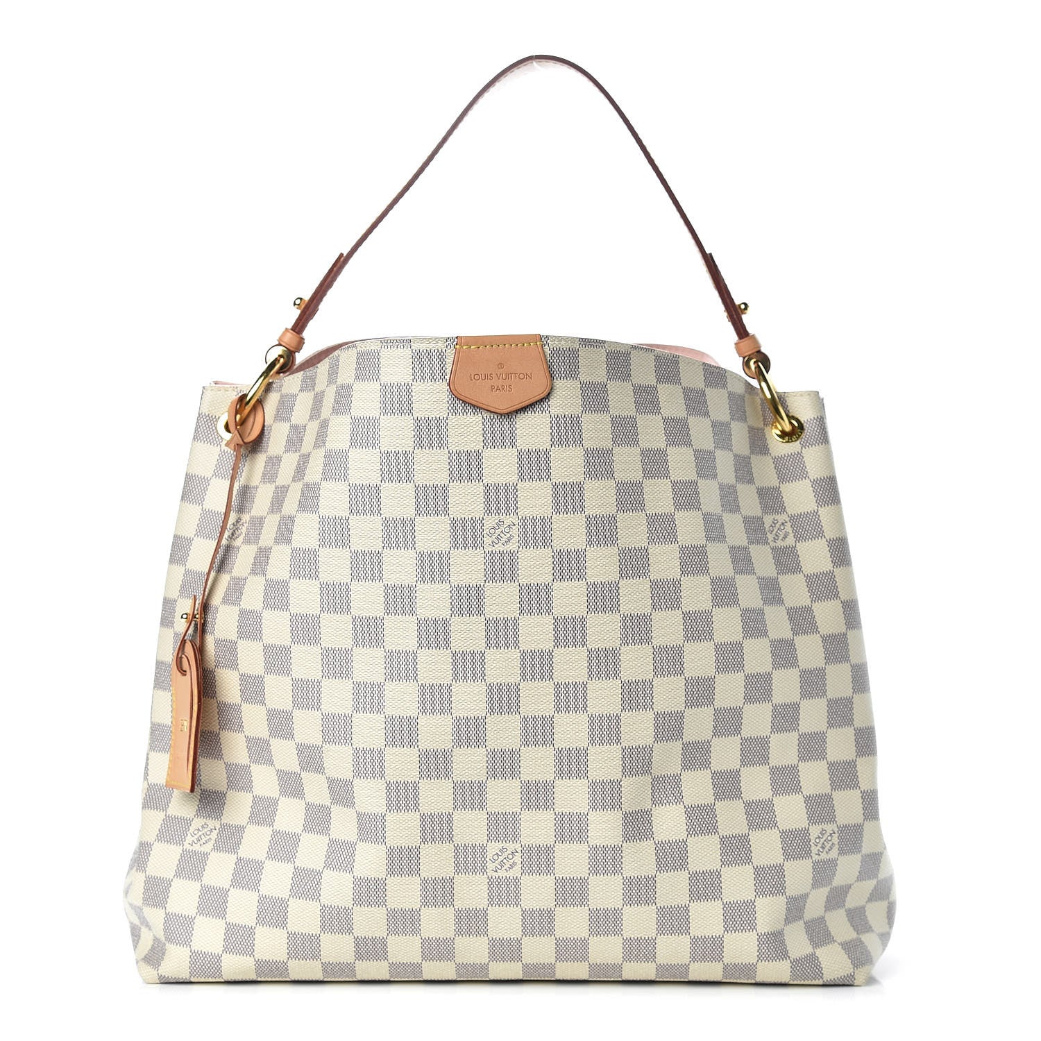 Louis Vuitton Damier Azur Graceful MM Rose Ballerine 1 of 22