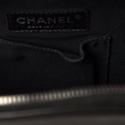 Chanel Lambskin Quilted Drawstring Backpack Black 13 of 14