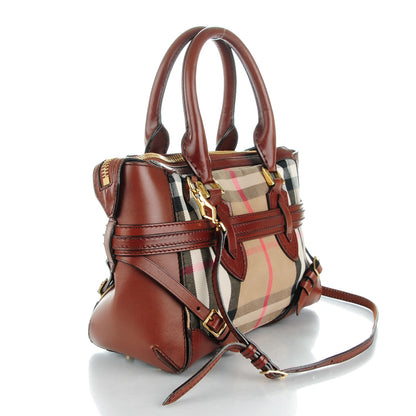 Burberry House Check Small Gladstone Dark Tan 3 of 11