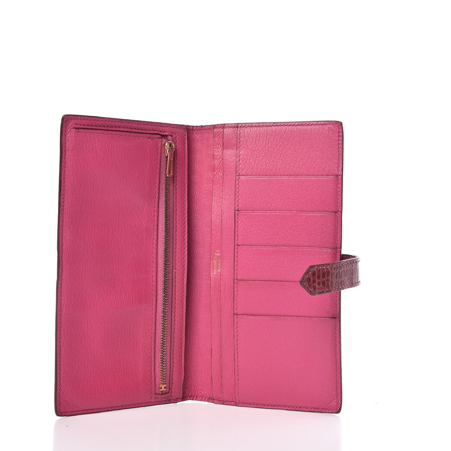 Hermes Shiny Alligator Bearn Wallet 5 of 7