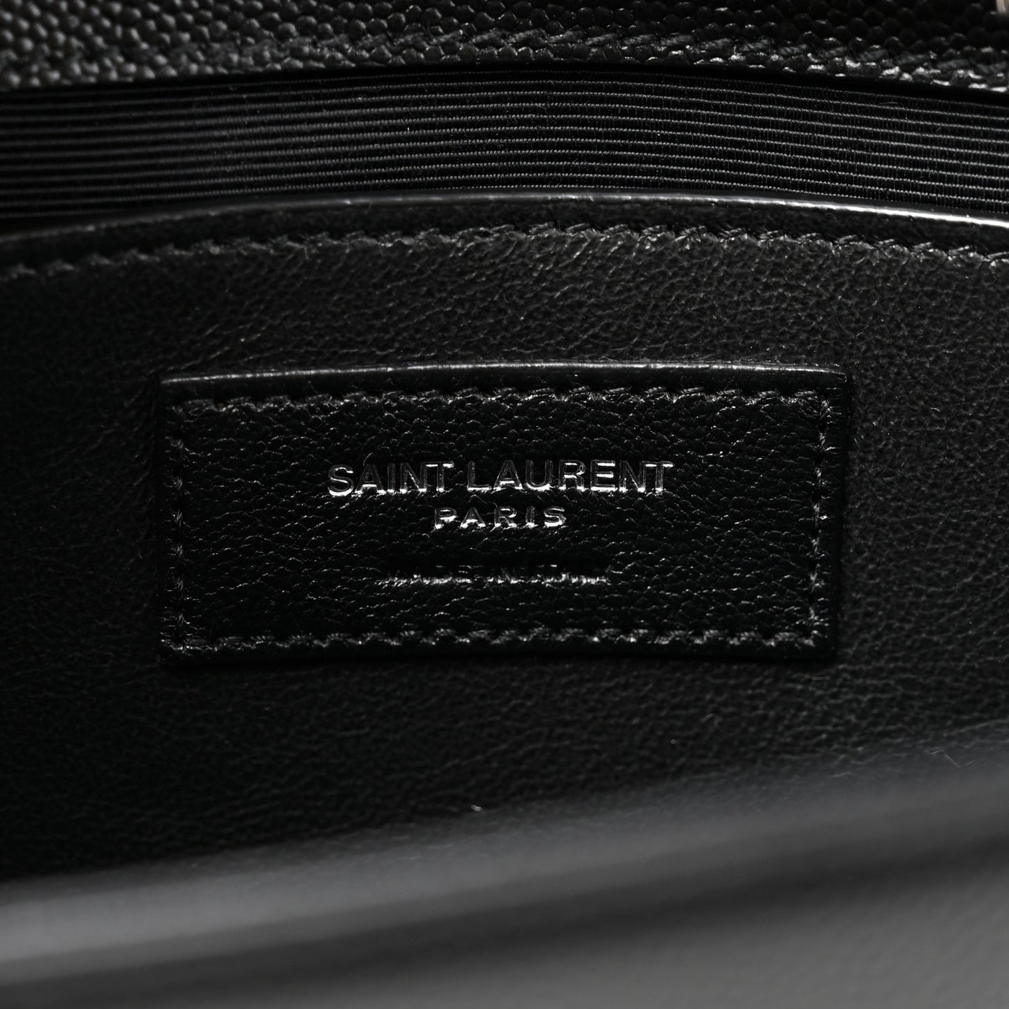 Grain De Poudre Medium Classic Monogram Kate Satchel Black