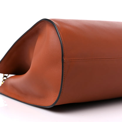 Salvatore Ferragamo Calfskin Gancini Trifolio Tote Bag Siena Tan 8 of 11