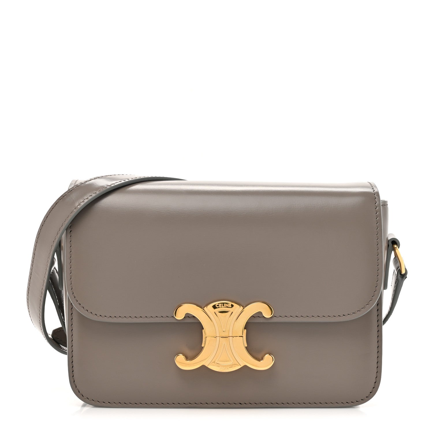 Celine Shiny Calfskin Teen Triomphe Pebble 1 of 12