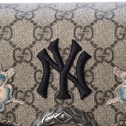 Gucci X MLB GG Supreme Monogram Python NY Yankees Patch Embroidered Small Dionysus Shoulder Bag 10 of 10
