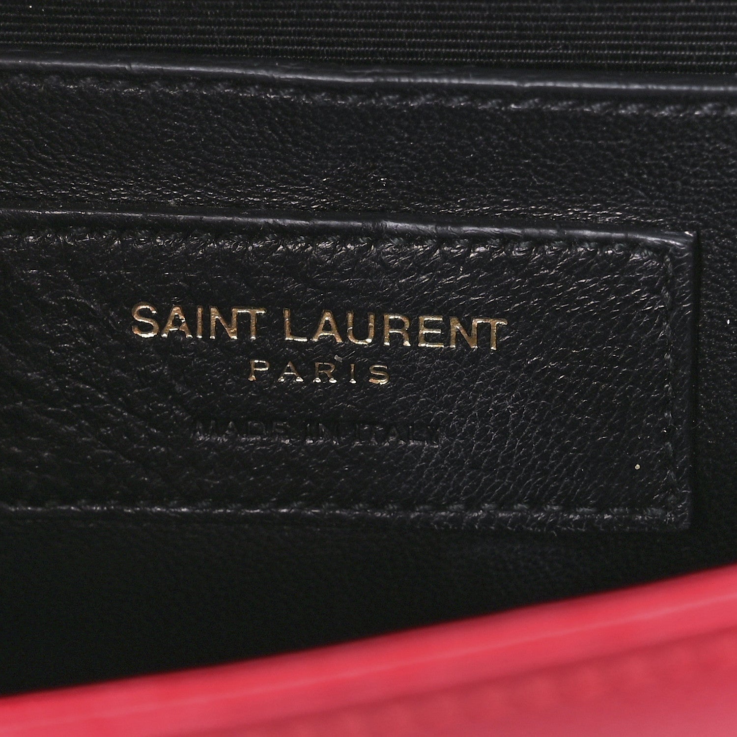 Saint Laurent Grain De Poudre Small Monogram Kate Satchel Red 8 of 12