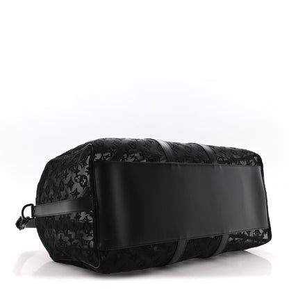 Louis Vuitton Monogram See Through Keepall Bandouliere 50 Black 3 of 8