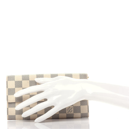 Louis Vuitton Damier Azur Sarah Wallet 2 of 9