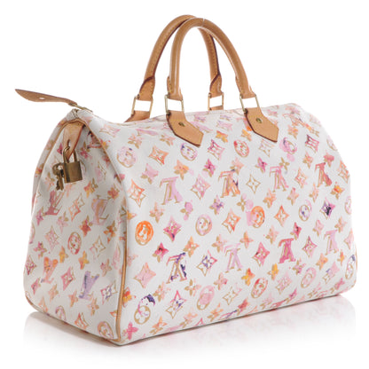 Louis Vuitton Watercolor Aquarelle Speedy 35 White 3 of 7