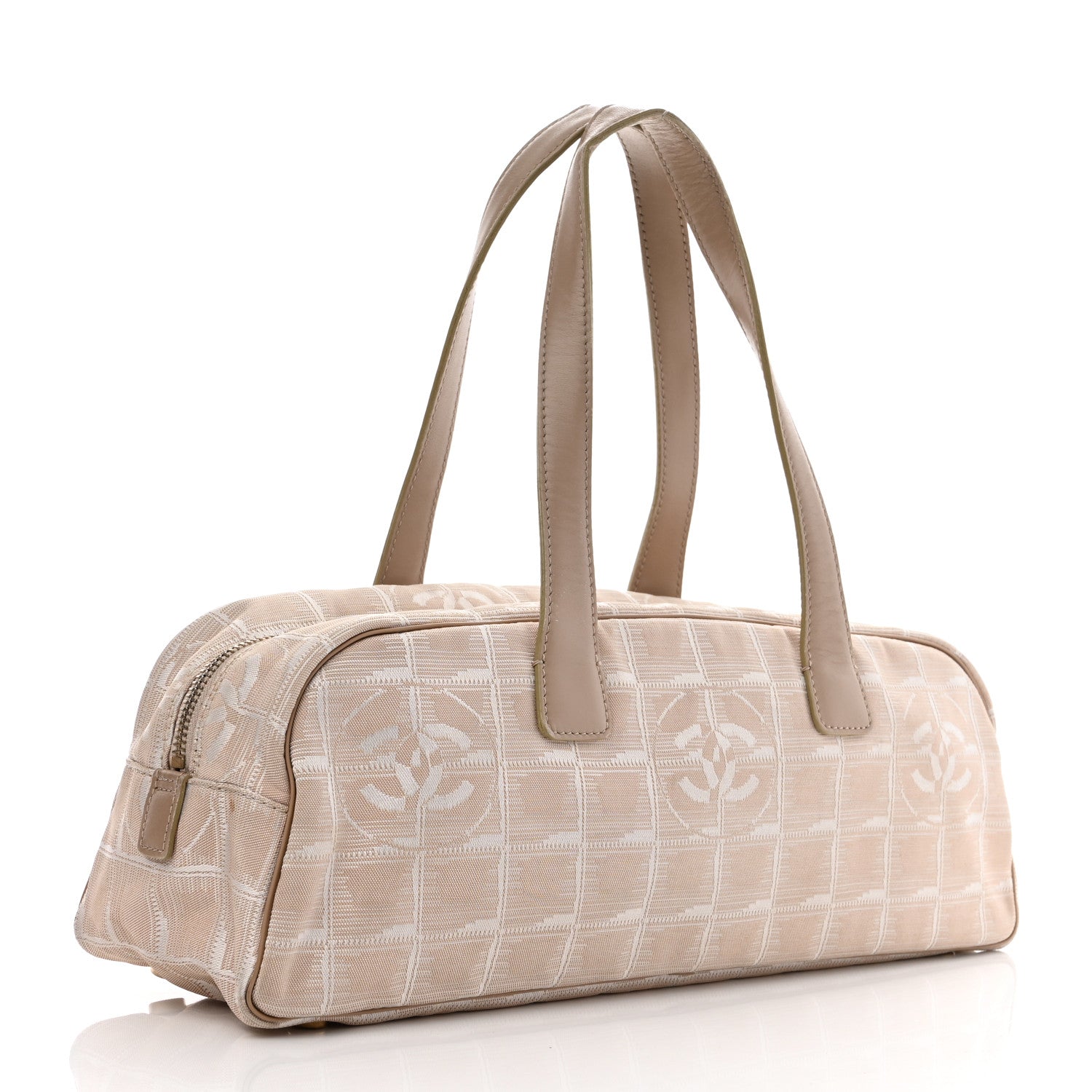 Chanel Nylon Travel Bowler Beige 3 of 11