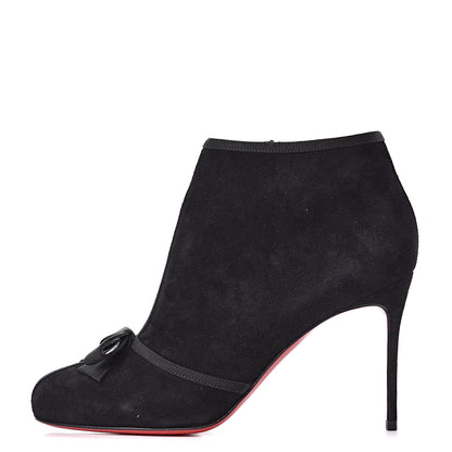 Christian Louboutin Veau Velours Arnoeud 85 Ankle Boots 38.5 Black 1 of 8