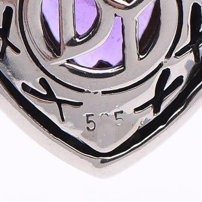 David Yurman Sterling Silver 14K Gold Amethyst Heart Enhancer Pendant 4 of 4