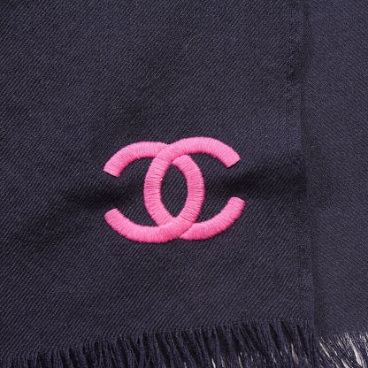 Chanel Cashmere CC Stole Navy 4 of 5